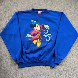 Vintage Walt Disney World 25th Anniversary Crewneck Sweatshirt Men's Large USA